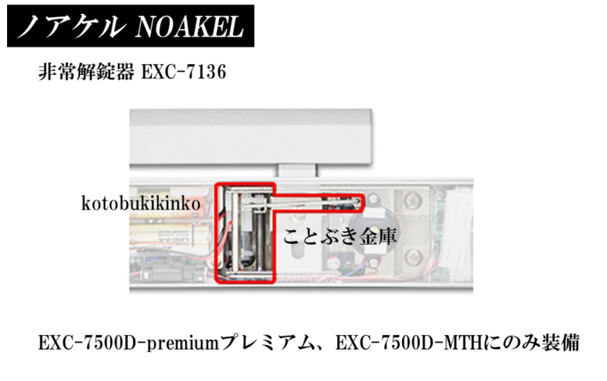 ノアケル EXC-7500D-premiumプレミアム 非常解錠器＋電話解錠器付き